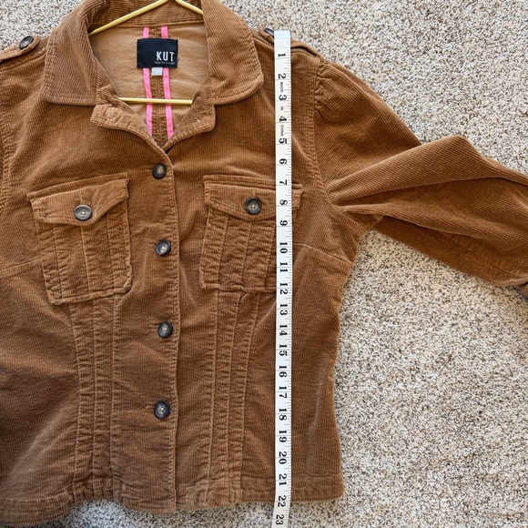 KUT From The Kloth Brown Corduroy Jacket Size Large | Button Front Fall Jacket - Picture 8 of 9